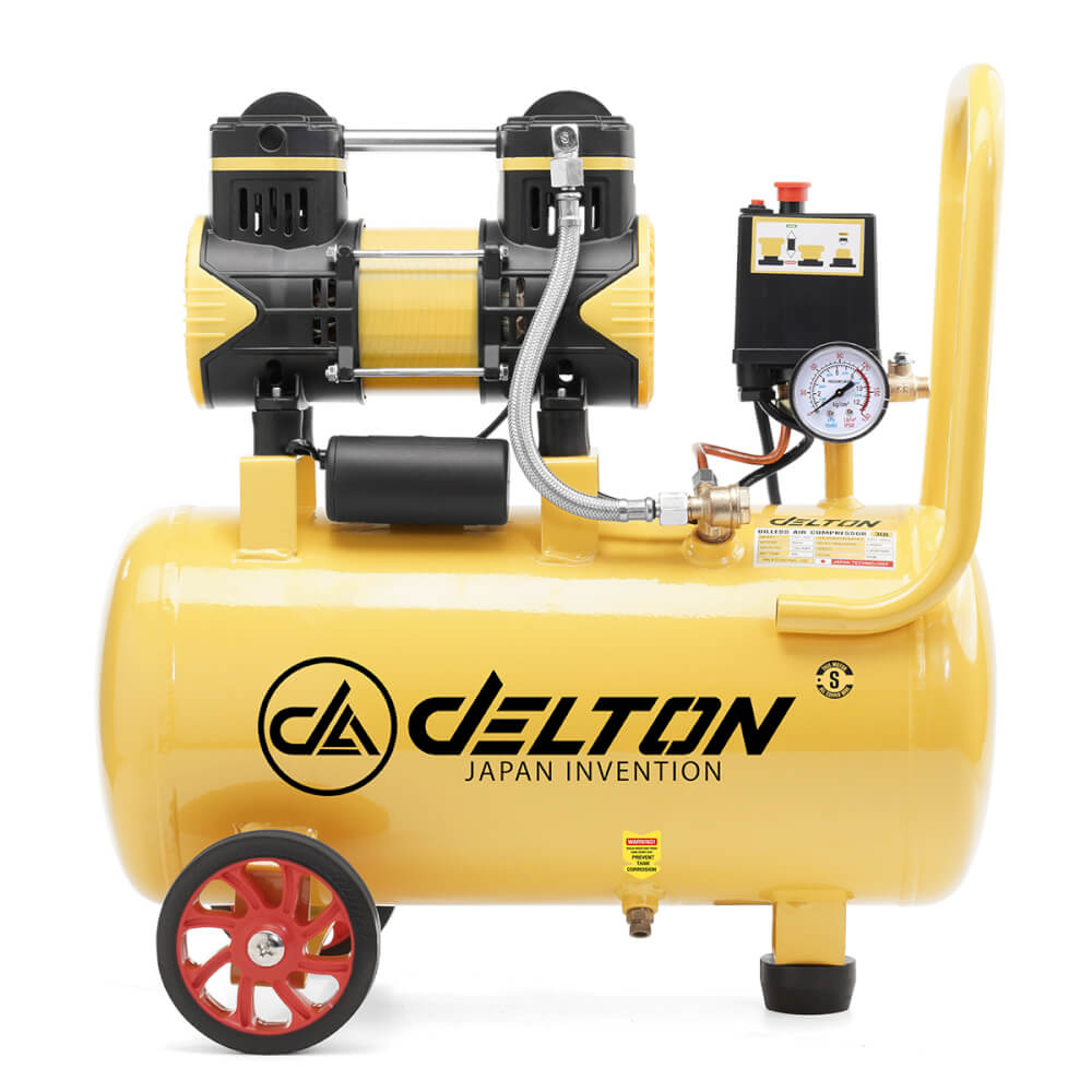 ปั๊มลม OIL FREE DELTON รุ่น FAC-30L 30 ลิตร 850 วัตต์ สีเหลือง